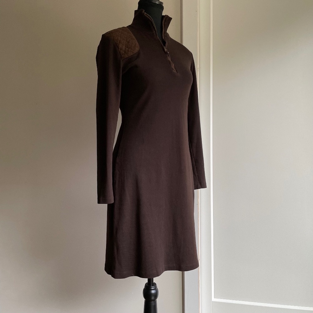 Ralph Lauren Fitted Dress Chestnut